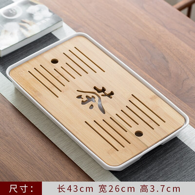 Arbatos padėklas Biuro buitinis paprastas mini rinkinys Melamino sausas alaus vandens laikymas Mažas arbatos staliukas Japoniško stiliaus bambuko arbatos padėklas