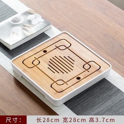 Arbatos padėklas Biuro buitinis paprastas mini rinkinys Melamino sausas alaus vandens laikymas Mažas arbatos staliukas Japoniško stiliaus bambuko arbatos padėklas