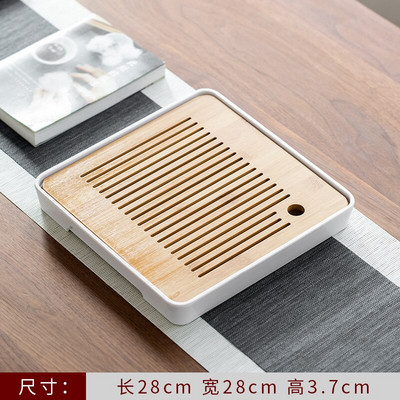 Arbatos padėklas Biuro buitinis paprastas mini rinkinys Melamino sausas alaus vandens laikymas Mažas arbatos staliukas Japoniško stiliaus bambuko arbatos padėklas