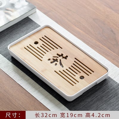 Arbatos padėklas Biuro buitinis paprastas mini rinkinys Melamino sausas alaus vandens laikymas Mažas arbatos staliukas Japoniško stiliaus bambuko arbatos padėklas