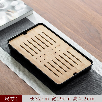 Arbatos padėklas Biuro buitinis paprastas mini rinkinys Melamino sausas alaus vandens laikymas Mažas arbatos staliukas Japoniško stiliaus bambuko arbatos padėklas