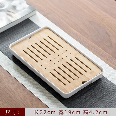 Arbatos padėklas Biuro buitinis paprastas mini rinkinys Melamino sausas alaus vandens laikymas Mažas arbatos staliukas Japoniško stiliaus bambuko arbatos padėklas