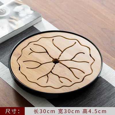 Arbatos padėklas Biuro buitinis paprastas mini rinkinys Melamino sausas alaus vandens laikymas Mažas arbatos staliukas Japoniško stiliaus bambuko arbatos padėklas