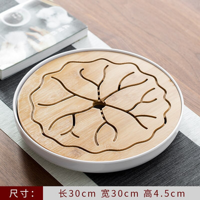 Arbatos padėklas Biuro buitinis paprastas mini rinkinys Melamino sausas alaus vandens laikymas Mažas arbatos staliukas Japoniško stiliaus bambuko arbatos padėklas