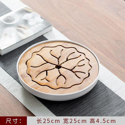 Arbatos padėklas Biuro buitinis paprastas mini rinkinys Melamino sausas alaus vandens laikymas Mažas arbatos staliukas Japoniško stiliaus bambuko arbatos padėklas