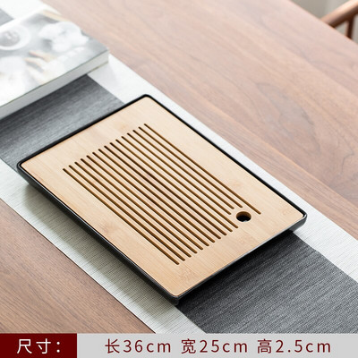 Arbatos padėklas Biuro buitinis paprastas mini rinkinys Melamino sausas alaus vandens laikymas Mažas arbatos staliukas Japoniško stiliaus bambuko arbatos padėklas