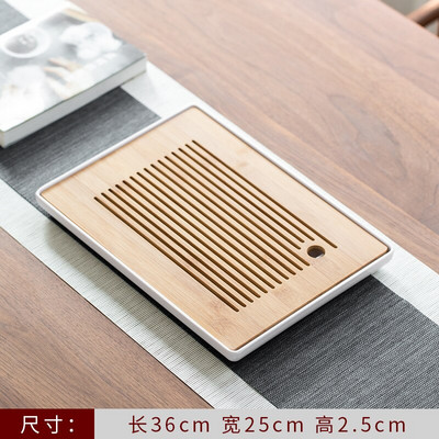 Arbatos padėklas Biuro buitinis paprastas mini rinkinys Melamino sausas alaus vandens laikymas Mažas arbatos staliukas Japoniško stiliaus bambuko arbatos padėklas