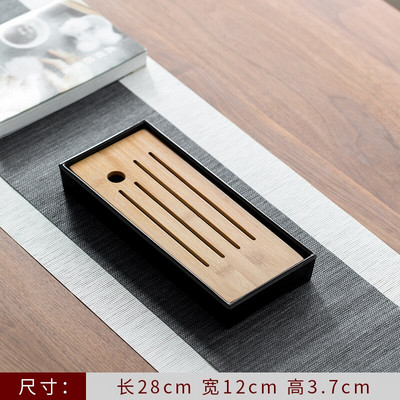 Arbatos padėklas Biuro buitinis paprastas mini rinkinys Melamino sausas alaus vandens laikymas Mažas arbatos staliukas Japoniško stiliaus bambuko arbatos padėklas