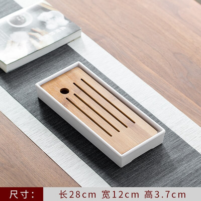 Arbatos padėklas Biuro buitinis paprastas mini rinkinys Melamino sausas alaus vandens laikymas Mažas arbatos staliukas Japoniško stiliaus bambuko arbatos padėklas