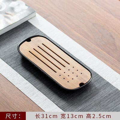 Arbatos padėklas Biuro buitinis paprastas mini rinkinys Melamino sausas alaus vandens laikymas Mažas arbatos staliukas Japoniško stiliaus bambuko arbatos padėklas