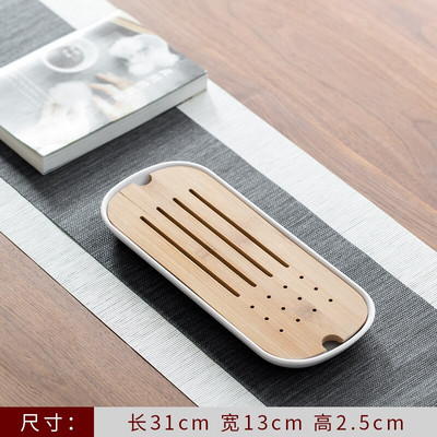 Arbatos padėklas Biuro buitinis paprastas mini rinkinys Melamino sausas alaus vandens laikymas Mažas arbatos staliukas Japoniško stiliaus bambuko arbatos padėklas