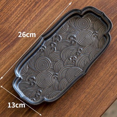 Disc din ceramică cu becuri uscate, în relief japonez, cu purtător Jingdezhen, farfurie pentru ceai Celadon, cu becuri uscate, cu fructe, pentru gustare, farfurie de servire, tavă de ceai