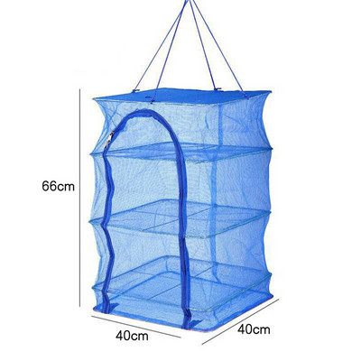 Sklopivi 3/4 sloja stalak za ribarsku mrežu za sušenje Viseća sušilica za riblje posuđe od povrća PE vješalica Ribarska mreža za ribu Pribor za ribolov