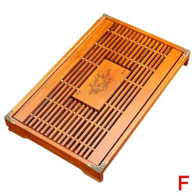 Medinis arbatos padėklas Drenažas Vandens laikymas Kung Fu arbatos rinkinys Stalčiaus tipas Medinės arbatos lentos stalas Kinų arbatos ceremonijos įrankiai