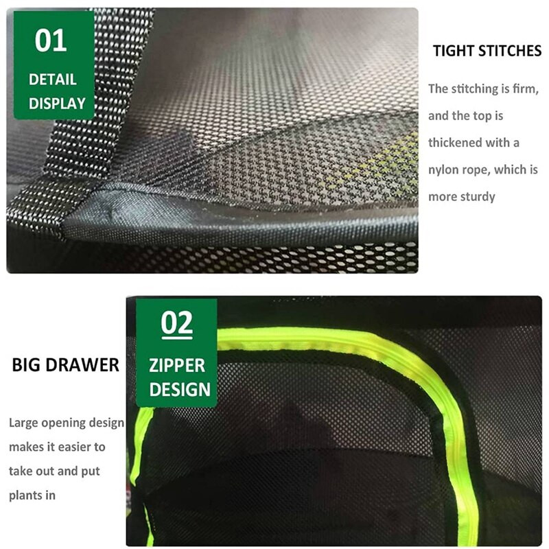 2Ft gyógynövény szárító állvány növény függesztett hálós száraz háló Zöld U típusú cipzárral fűszernövény szárításához, kampóval, metszőollóval