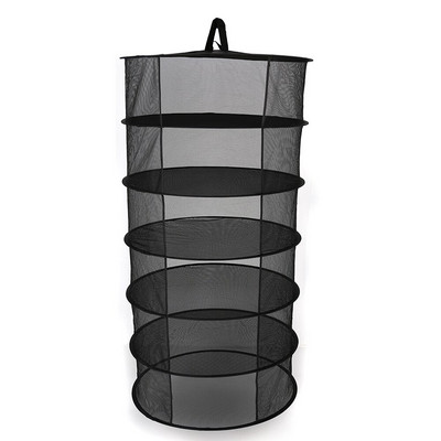 4/6/8 sluoksnių kabantis krepšelis sulankstomas džiovinimo tinklelis Žolelių sauso tinklelio atidarymo forma Džiovinimo maišelis tinklelis 600 mm skersmuo žolelių gėlėms