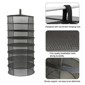 Viseća košara s 8 slojeva, sklopivi stalak za sušenje s patentnim zatvaračem, suha mreža za biljke, oblik otvora, mrežasta vrećica za sušenje za bilje, cvijeće, pupoljci, biljke