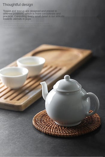 Бамбукова поднос за чай Ратанова подложка Правоъгълна сервираща маса Чиния Съхранение за хотел Чиния за чай Аксесоари Чинийка