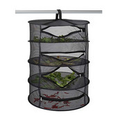 Viseći stalak za sušenje bilja, 4 sloja, mrežasti stalak za sušenje korova, viseći sklopivi viseći mrežasti s otvorom na patentni zatvarač za sušenje bilja