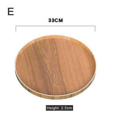 Tavă rotundă din lemn pentru ceai, în stil japonez, cafea, gustări, mâncare, masă, tavă de servire, mâncare tradițională, platou pentru băuturi
