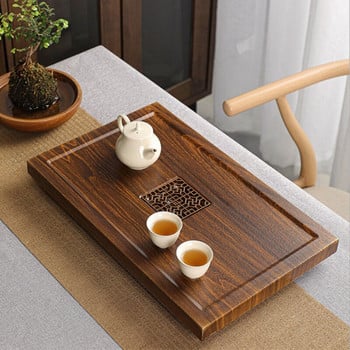 Бамбукова тава за чай Pu\'er Tea Tea Board 1PC Съхранение на дренажна вода Kung Fu Tea Set Чаена маса Китайска чайна дъска за церемония Инструмент