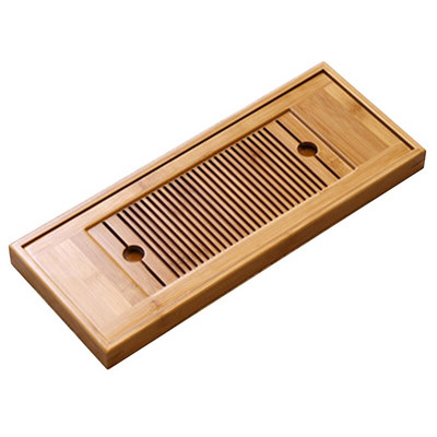 Kis bambusz Gongfu teás tálca Kínai bambusz teatálca víztároló Kung Fu teáskészlet