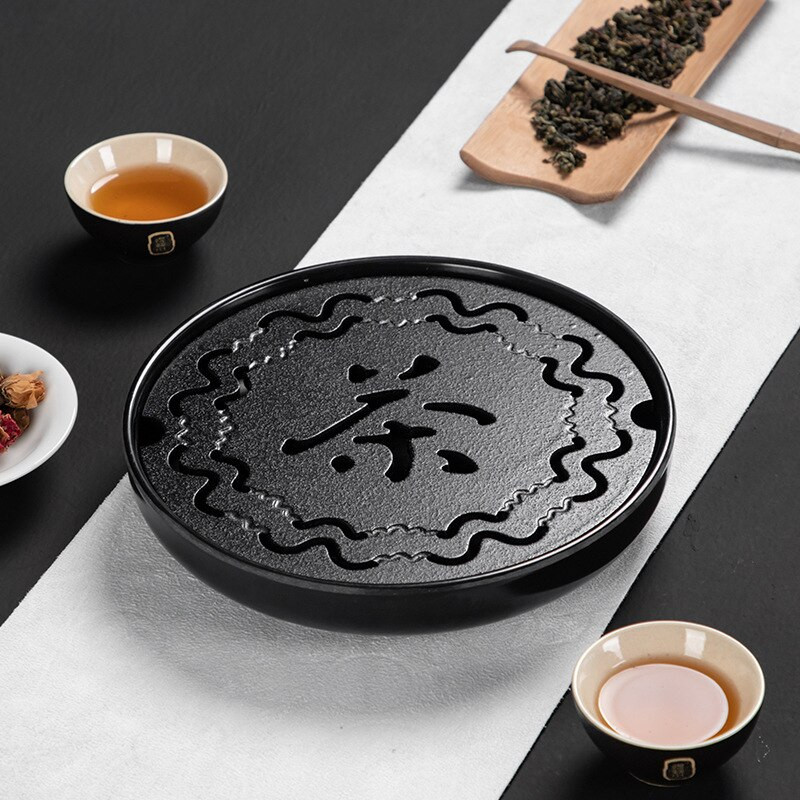 Dohányzóasztal egyszerű száraz teatálca Melamin bambusz vízelvezető tálca Utazó teástálca tálca Teaceremónia Kínai Kung Fu teaset