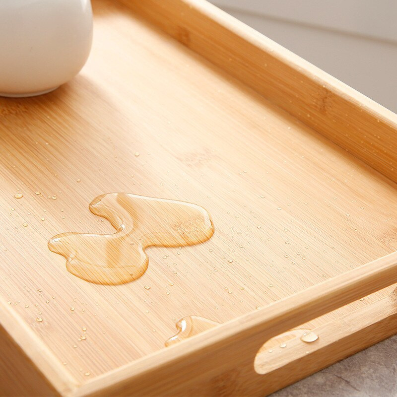 Bambusové drevené palety, obdĺžnikové taniere na čajové šálky, masívny drevený stojan na tanier, dekorácia hotelového taniera, úložný tanier, riad