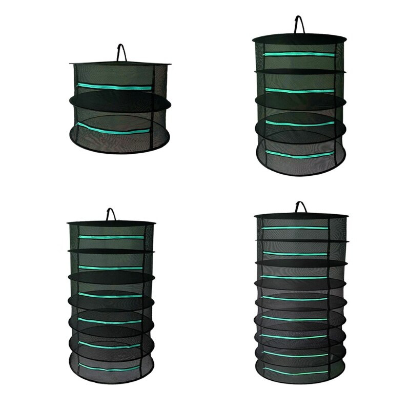 Višeslojna viseća stalak za sušenje bilja Ribarska mreža s patentnim zatvaračem Sušilica za bilje Mrežasta vješalica za sadnju cvjetnih pupoljaka