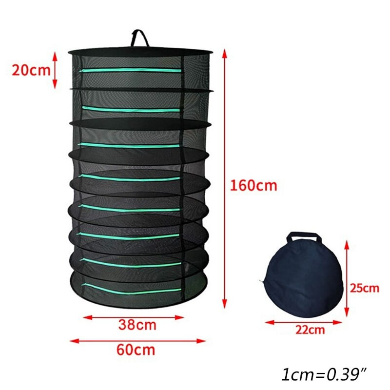 Višeslojna viseća stalak za sušenje bilja Ribarska mreža s patentnim zatvaračem Sušilica za bilje Mrežasta vješalica za sadnju cvjetnih pupoljaka