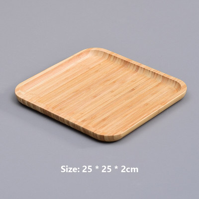 Bambusov pladanj okrugli pladanj za čaj hotelski kućni tanjur skupljeni pravokutnik voće kruh dekoracija vrta dekoracija doma umjetnost i obrt