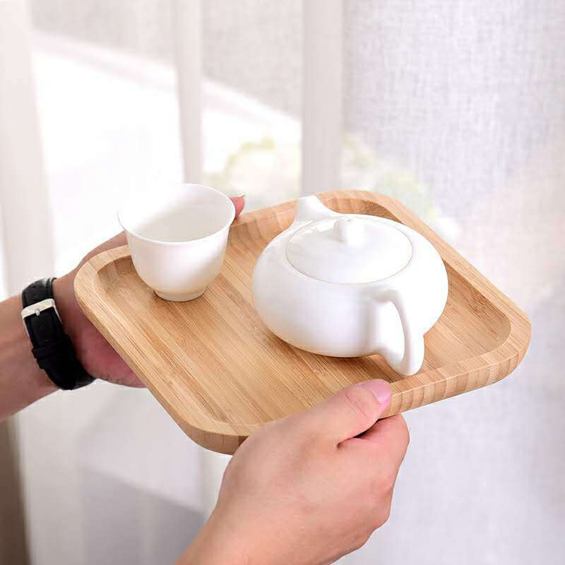 Bambusov pladanj okrugli pladanj za čaj hotelski kućni tanjur skupljeni pravokutnik voće kruh dekoracija vrta dekoracija doma umjetnost i obrt