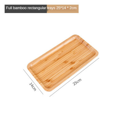 Nový bambusový podnos pre domácnosť, reštaurácia, čajový set, hotelový obdĺžnikový podnos na občerstvenie, jednoduchý japonský bambusový podnos na ovocie