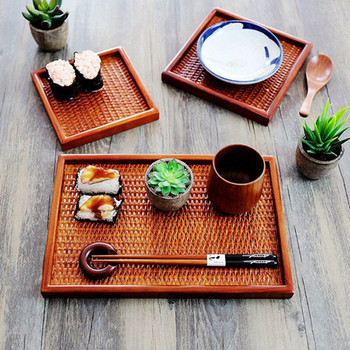 бамбукова тава за чай масивна бамбукова дъска за чай кунг-фу инструменти за чай за чаша чайник занаяти тава среда природа