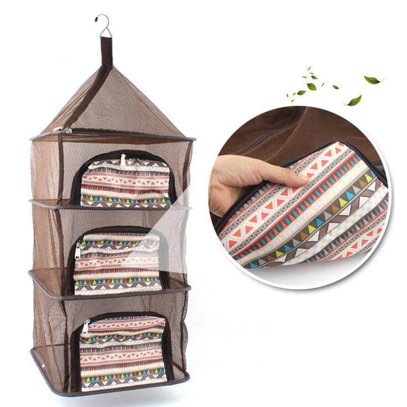 Sklopiva mrežasta mreža Vanjsko posuđe za kuhanje Sušenje Mreža za sušenje Mreža za dehidrator hrane Vreća za košaru 4 sloja