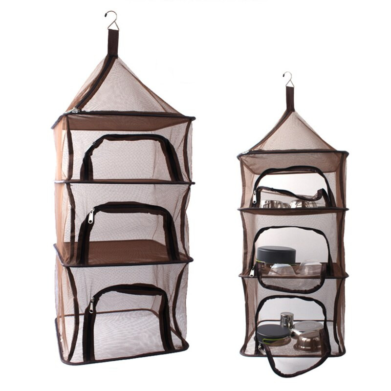 Sklopiva mrežasta mreža Vanjsko posuđe za kuhanje Sušenje Mreža za sušenje Mreža za dehidrator hrane Vreća za košaru 4 sloja