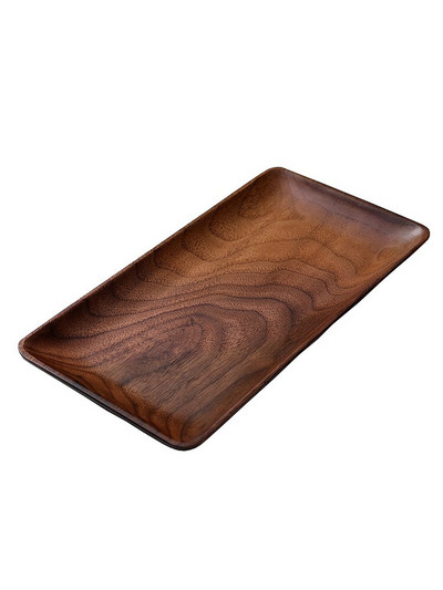Amgoth Walnut Drveni pladanj za posluživanje Kvadratni pravokutnik Čaj Kava Grickalice Pladanj Doručak Sushi Desert Tanjur za torte Hotelska kuća