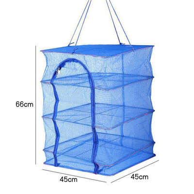 Sklopivi 3/4 sloja stalak za ribarsku mrežu za sušenje Viseća sušilica za povrće i riblje posuđe PE vješalica Ribarska mreža za ribu Pribor za ribolov