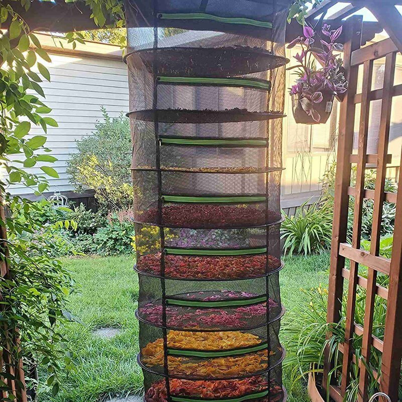 Suport de uscare pentru plante cu 8 straturi, Suport de uscare pentru semințe de muguri de buruieni ierburi, suport de uscare pentru plante hidroponice pentru legume