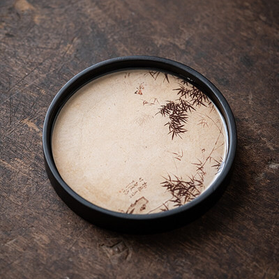 Kineska slika Dekor Posude za čaj Prezentacija Bambus Ukrasne posude za dnevnu sobu Ceremonija Set Zeleni tanjuri za posluživanje