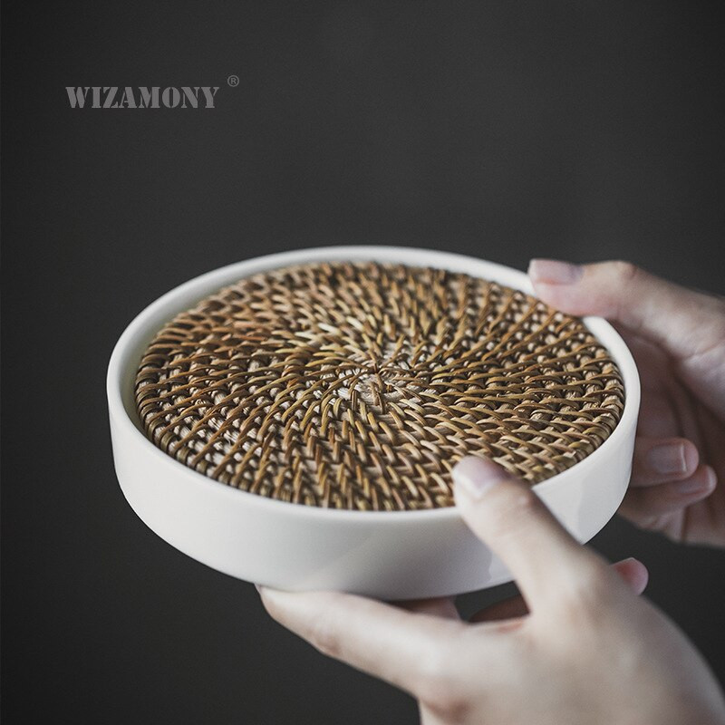 Keramický hrniec, platforma na suché namáčanie, biely porcelánový zásobník na vodu, podpora hrnca, čajový tácok Jianshui, príslušenstvo na čajový obrad