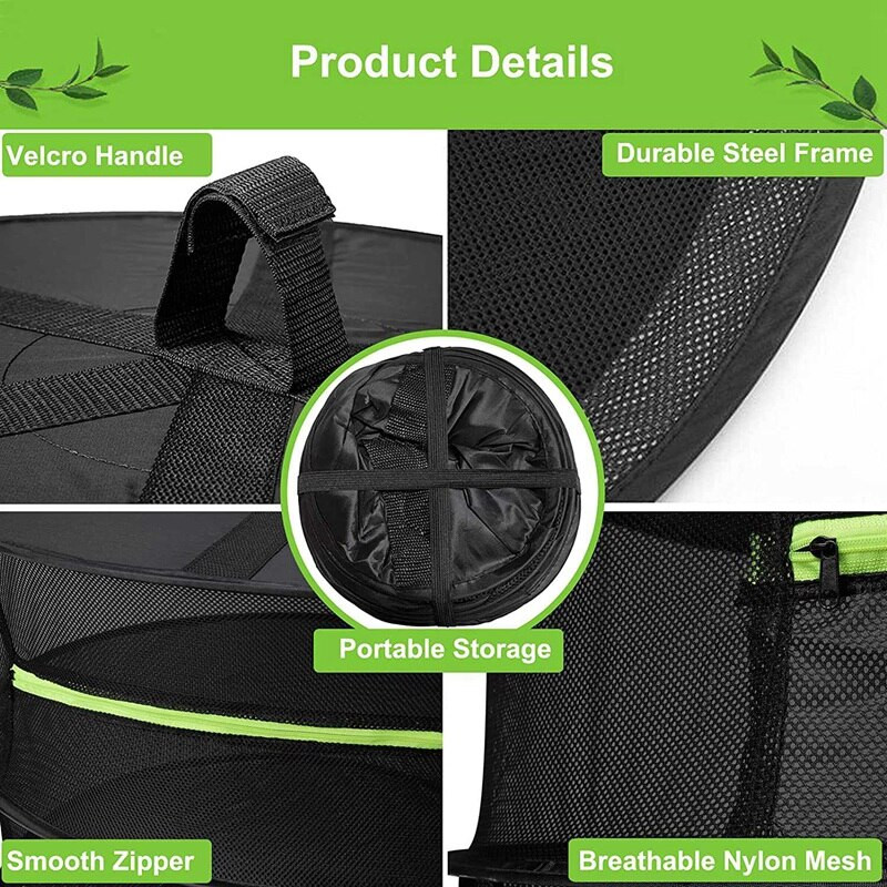 Füvesszárító állvány Függesztett szárító hálós szárítóállvány zöld cipzárral, 2Ft növényszárító állvány Száraz háló metszőolló