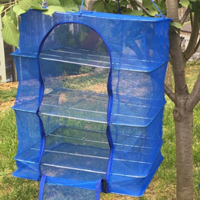 1 vnt. sulankstoma 4 sluoksnių daržovių žuvies patiekalų džiovinimo lentyna Tinklelis pakabinamas džiovinimo tinklelis pakabinamas natūralus būdas džiovinti maistą