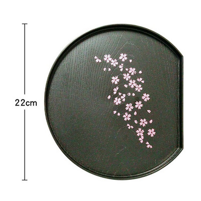 Tanaka japán tálcás teástálca Fresh Fruit Platter fekete téglalap alakú gyantatálca teástálca