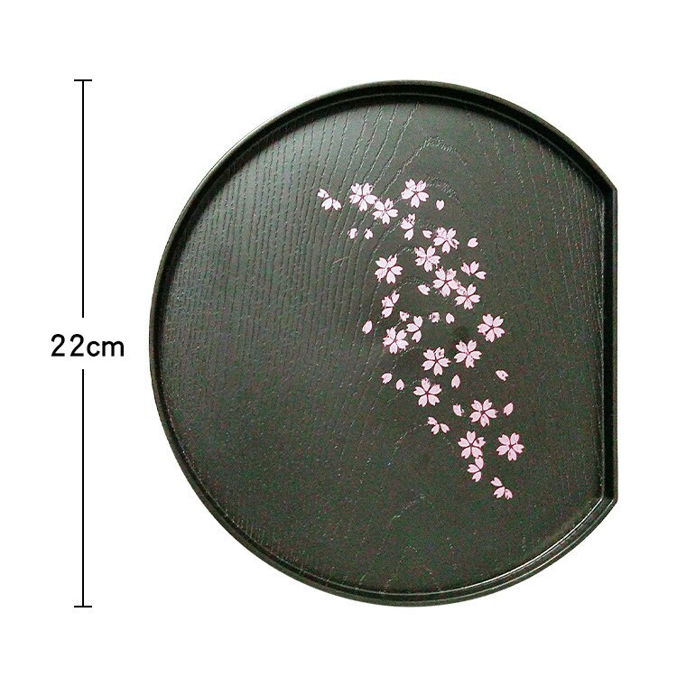 Tanaka japán tálcás teástálca Fresh Fruit Platter fekete téglalap alakú gyantatálca teástálca