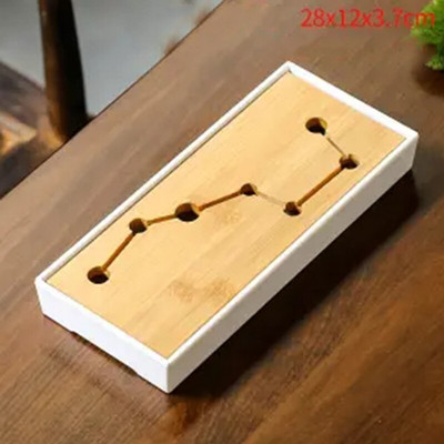 1db Bambusz teatálca Kungfu tea tálaló tálca Kínai teaszertartás Kiváló minőségű teásasztal-kiegészítők Száraz buboréktányér Hordozható