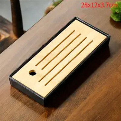 1db Bambusz teatálca Kungfu tea tálaló tálca Kínai teaszertartás Kiváló minőségű teásasztal-kiegészítők Száraz buboréktányér Hordozható