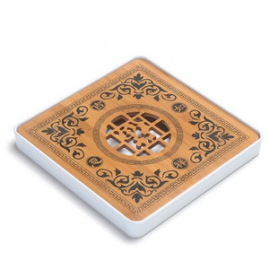 Bambuko arbatos padėklai – kiniškos arbatos serviravimas Kung-Fu arbatos padėklų rinkinys – melaminas+bambuko arbatos padėklas – drenažo vandens laikymo arbatos rinkinio įrankiai