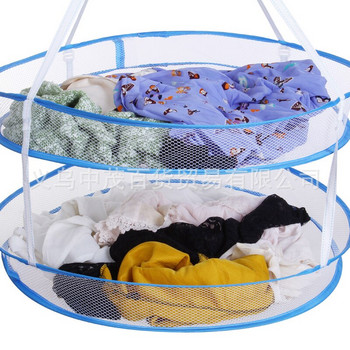 Многофункционална кошница за мръсни дрехи Мрежа за сушене на пуловер Сгъваема висяща играчка за дрехи Джоб за мрежа за малки предмети
