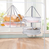 Gri pentru uscare haine coș plasă Șosete pliabile rezistente la vânt Lenjerie de corp pentru bebeluși pulover pernă agățată suport de depozitare cuier geantă din plasă